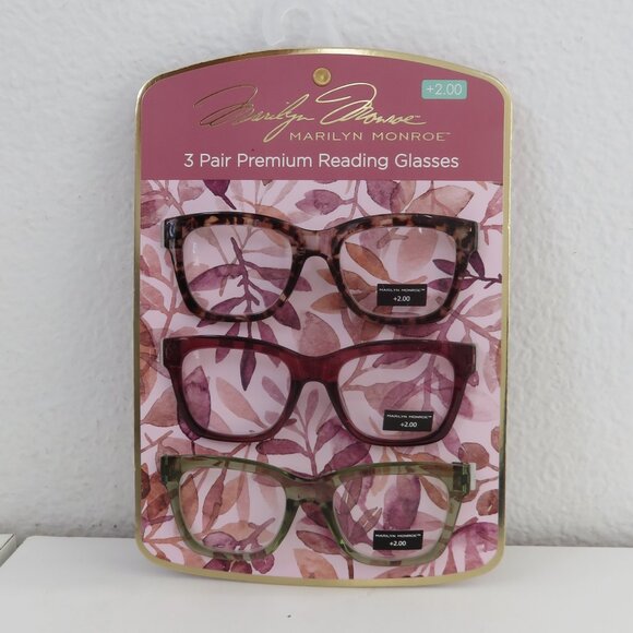 (C) Marilyn Monroe Premium Reading Glasses 3 pairs Set - Picture 1 of 5